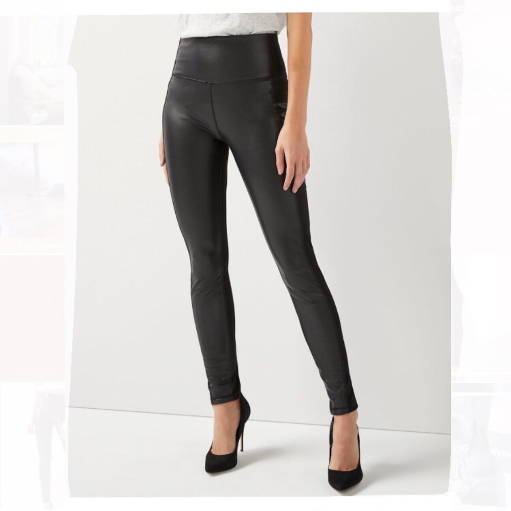 NWT RW & CO faux leather high waisted pants